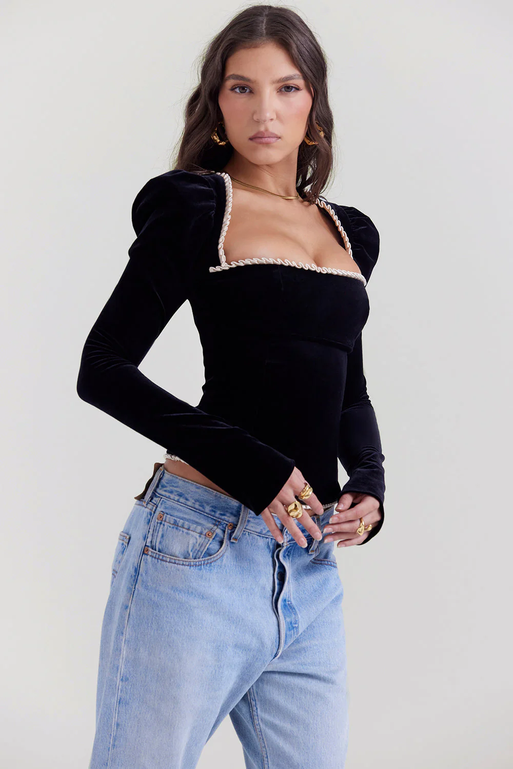 Black Velvet Corset - Image 4
