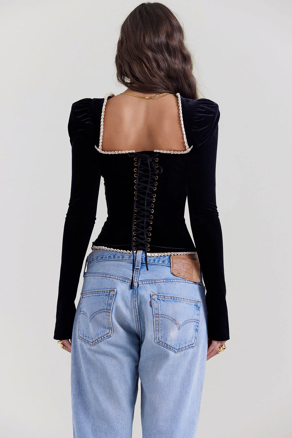 Black Velvet Corset - Image 5