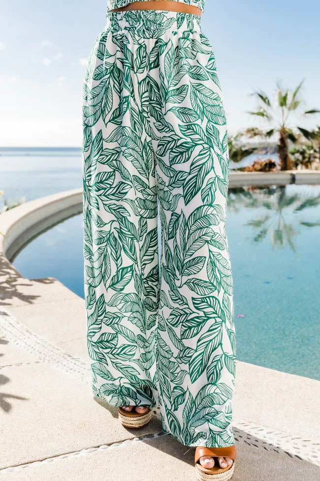 Boho Floral Two Piece Pant Sets In Turquoise - Image 5