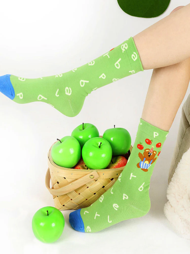 Cute Bear Cartoon Socks - Image 6