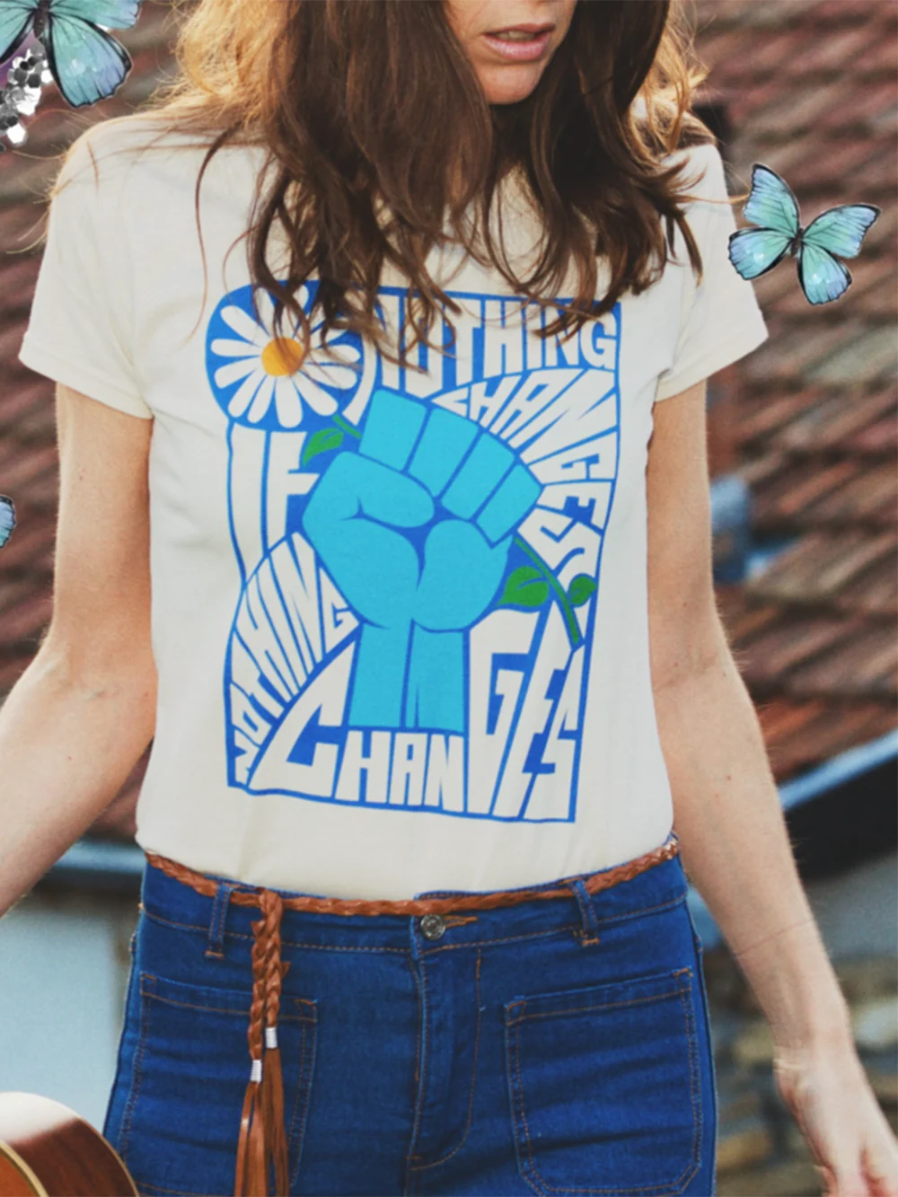 Nothing Changes If Nothing Changes Graphic Tee - Image 3