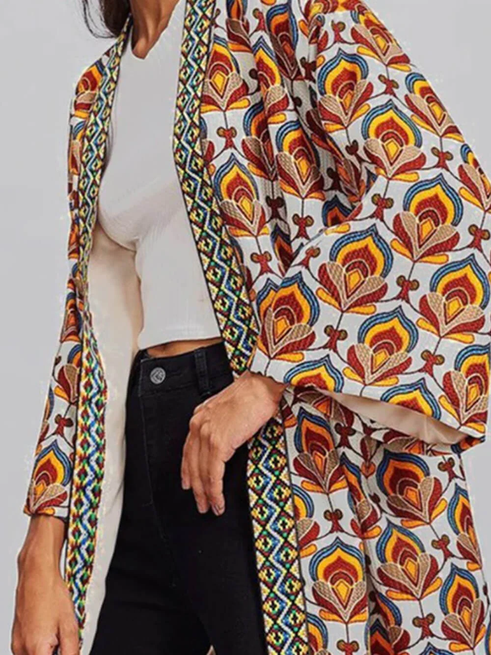 Premium Printed Loose Coat - Image 3