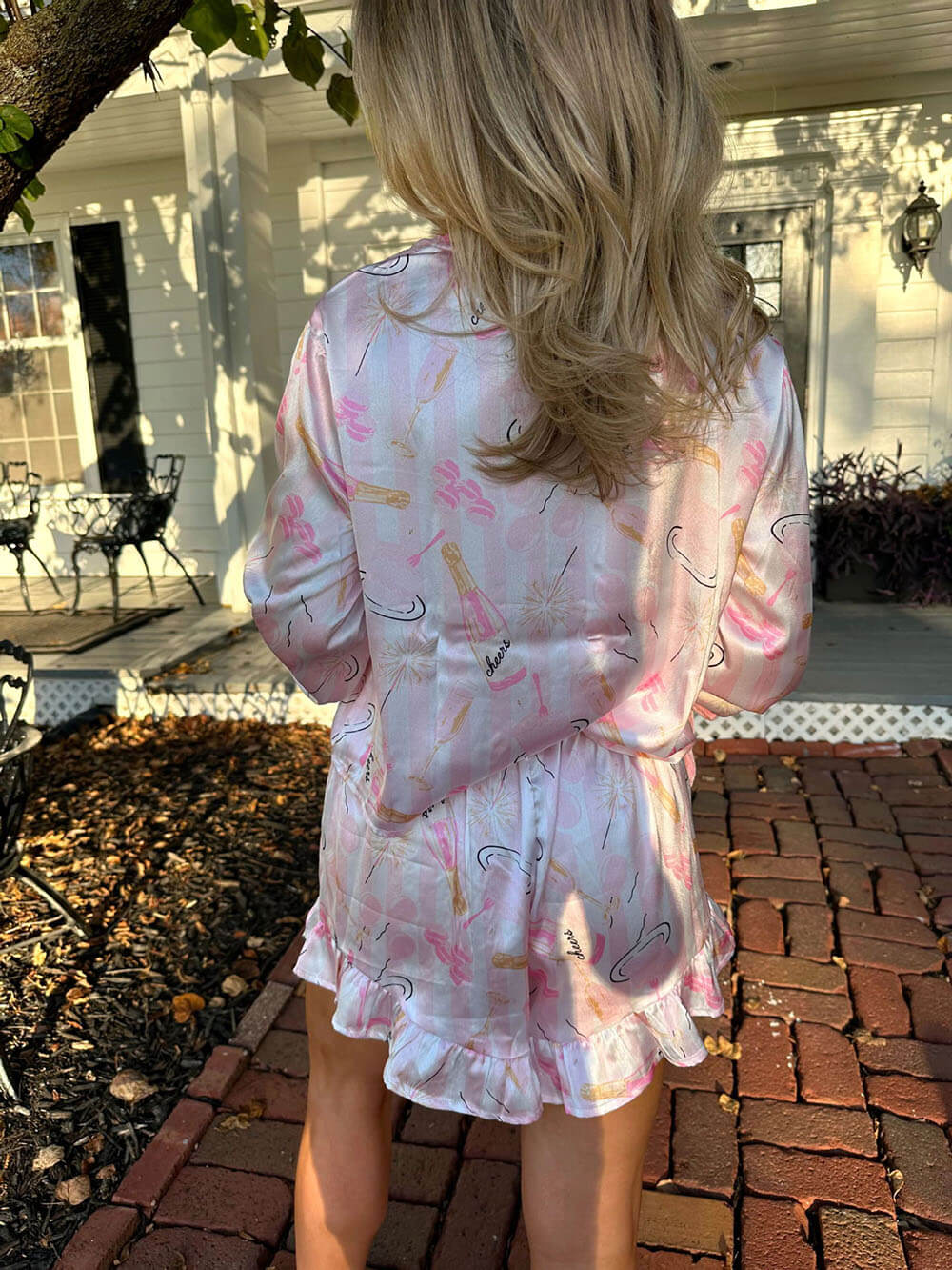 Printed Loungewear Pajamas Set - Image 3