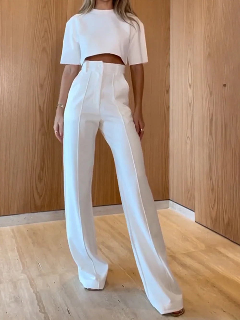 Contour Top & Pocket Wide Leg Pant Set - Image 6